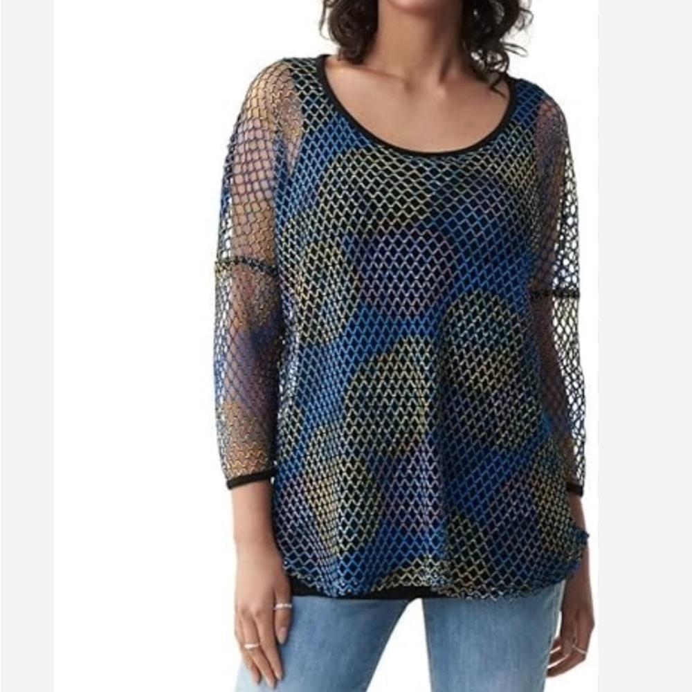 Joseph Ribkoff Mesh Tunic Multi Size 8